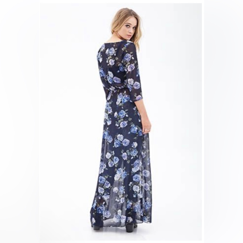 Sheer Floral Button Down Dress